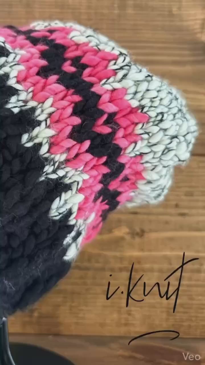 ORIENTAL LILY Hand Knit Beanie