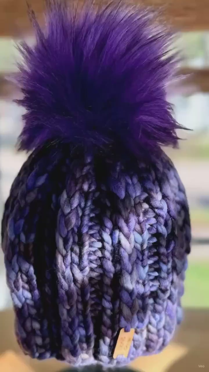VIVID Hand Knit Merino Wool Beanie