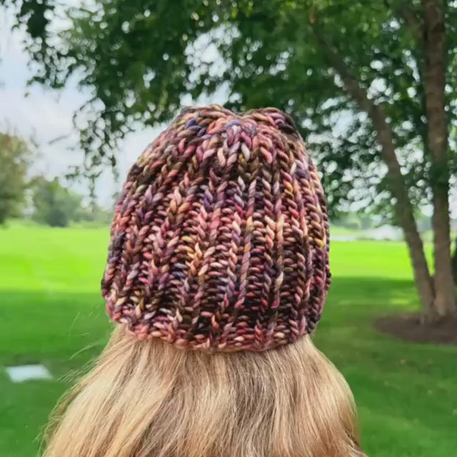 MERLOT Super-wash Merino Wool Knit Beanie