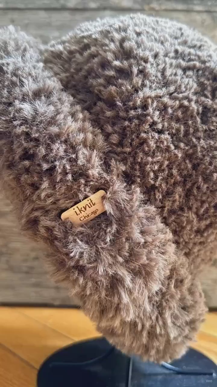 BROWNIE Furry Knit Bucket Hat