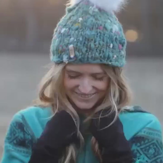 EMERALD Green Knit Beanie
