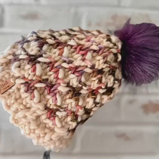 BOYSENBERRY Chunky Merino Wool Knit Hat