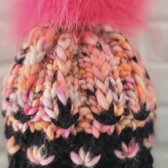 DRACULAURA Chunky Funky Knit Beanie.