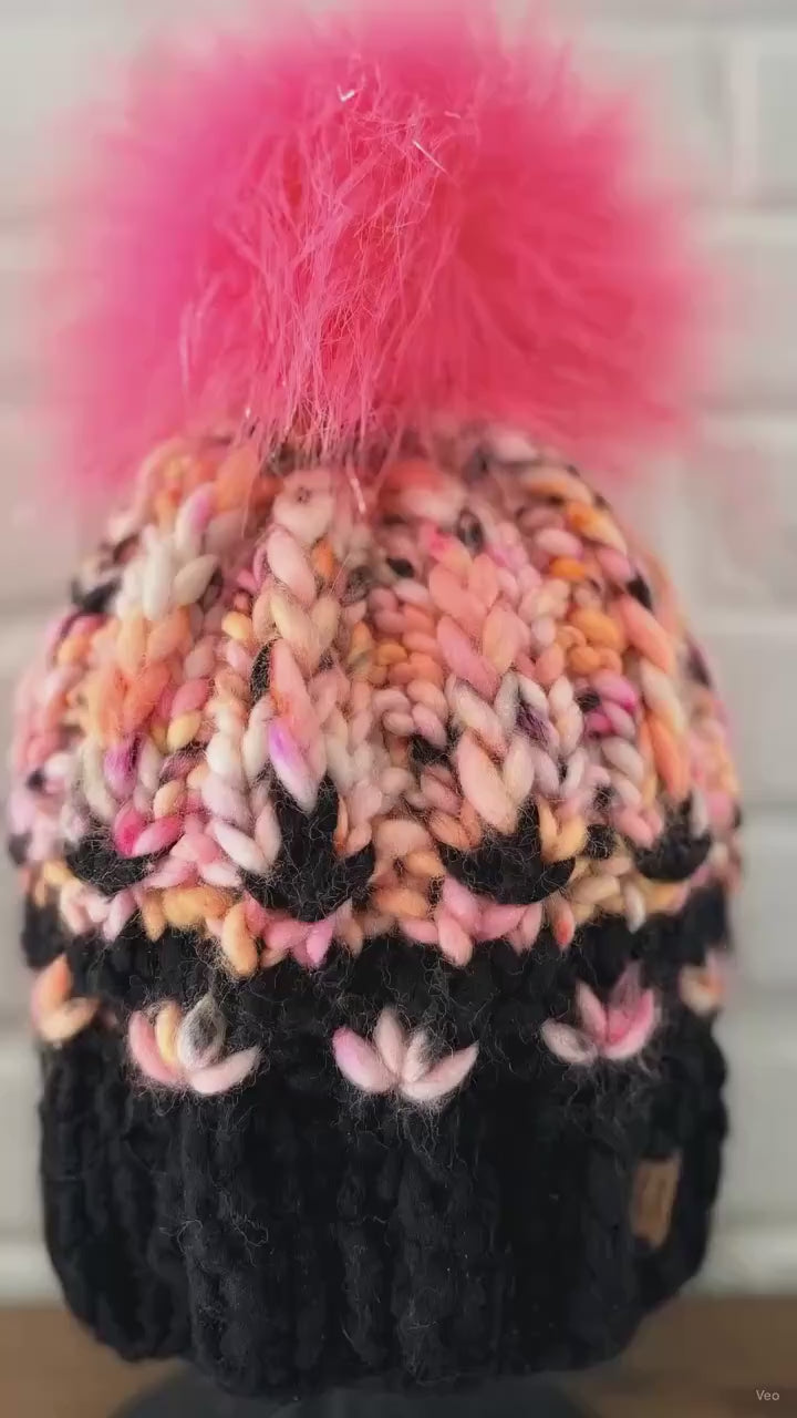 DRACULAURA Chunky Funky Knit Beanie.